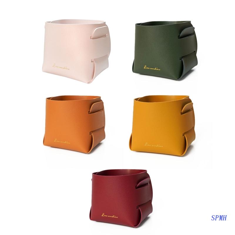 Giỏ Đựng Đồ Bằng Da Có Thể Gấp Lại Phong Cách Bắc Âu