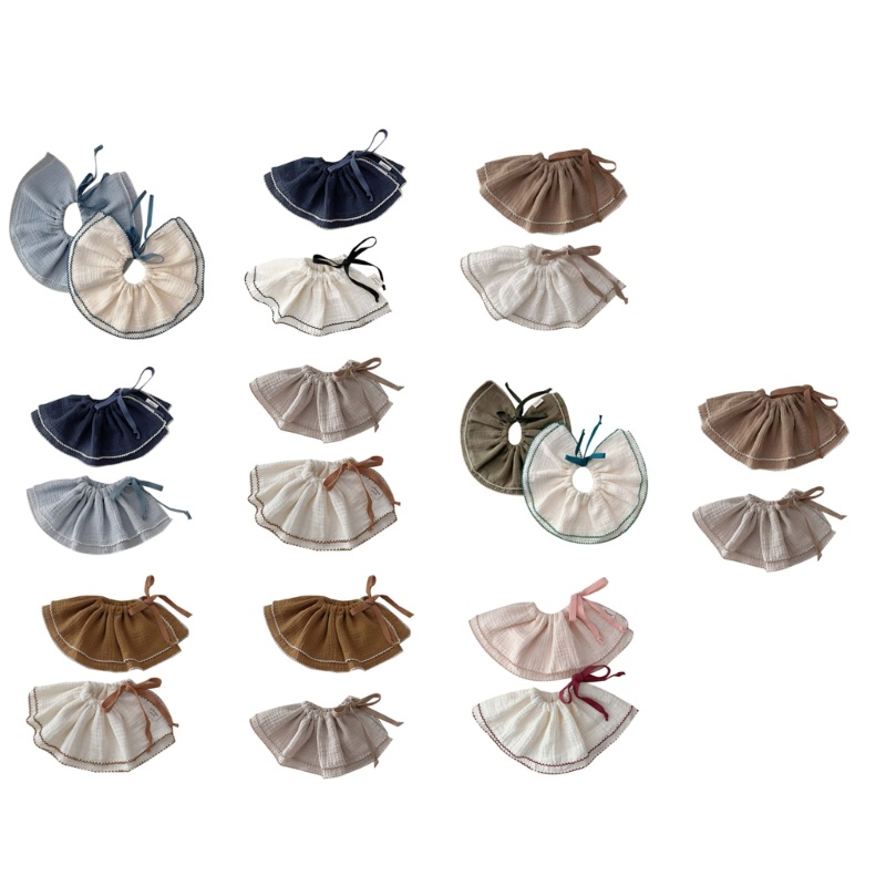 Yếm Ăn Vải Ren Hoa Thoáng Khí In Hoạt Hình Đáng Yêu Dành Cho Trẻ 0-12 Tháng Tuổi