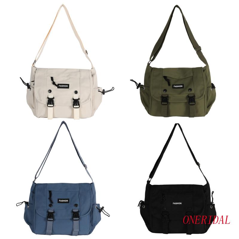 Túi Đeo Chéo Vai Unisex Bằng Nylon Phong Cách Retro