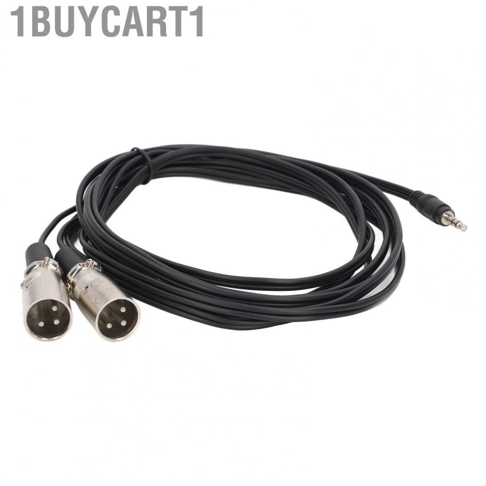 1buycart1 3.5mm Male To Dual XLR Cable  TRS Plug and Play for MP3 Speaker