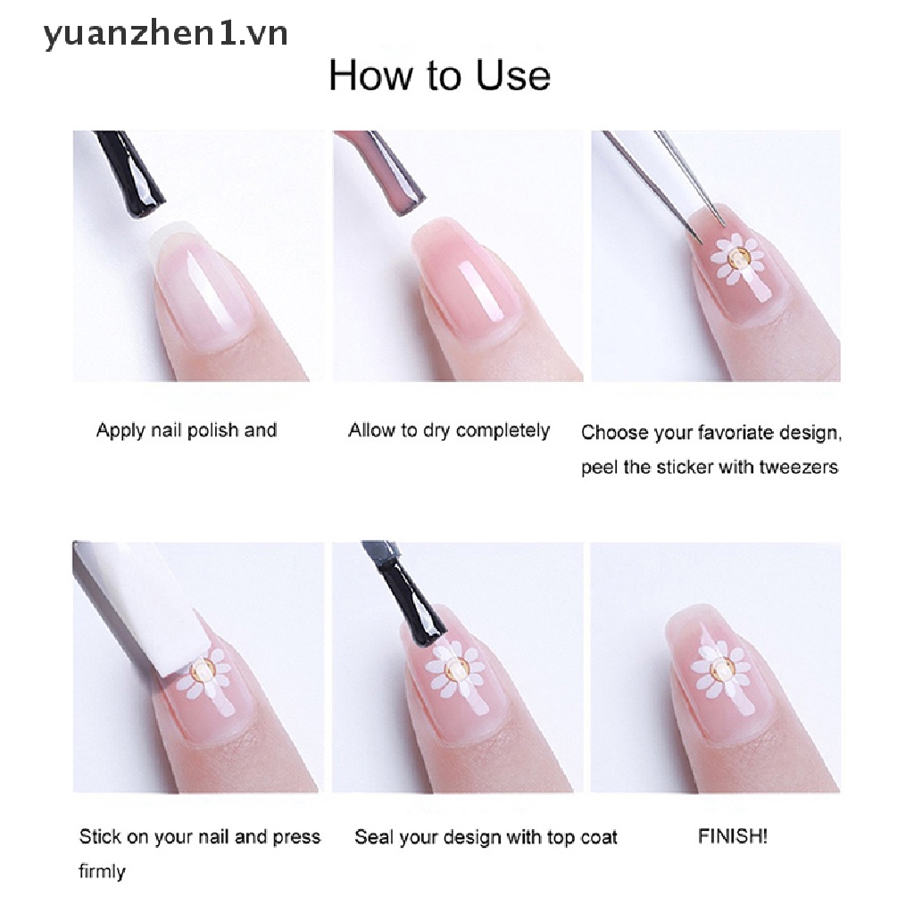 Miếng Dán Trang Trí Móng Tay Hình Nấm 5D Nhiều Màu Sắc