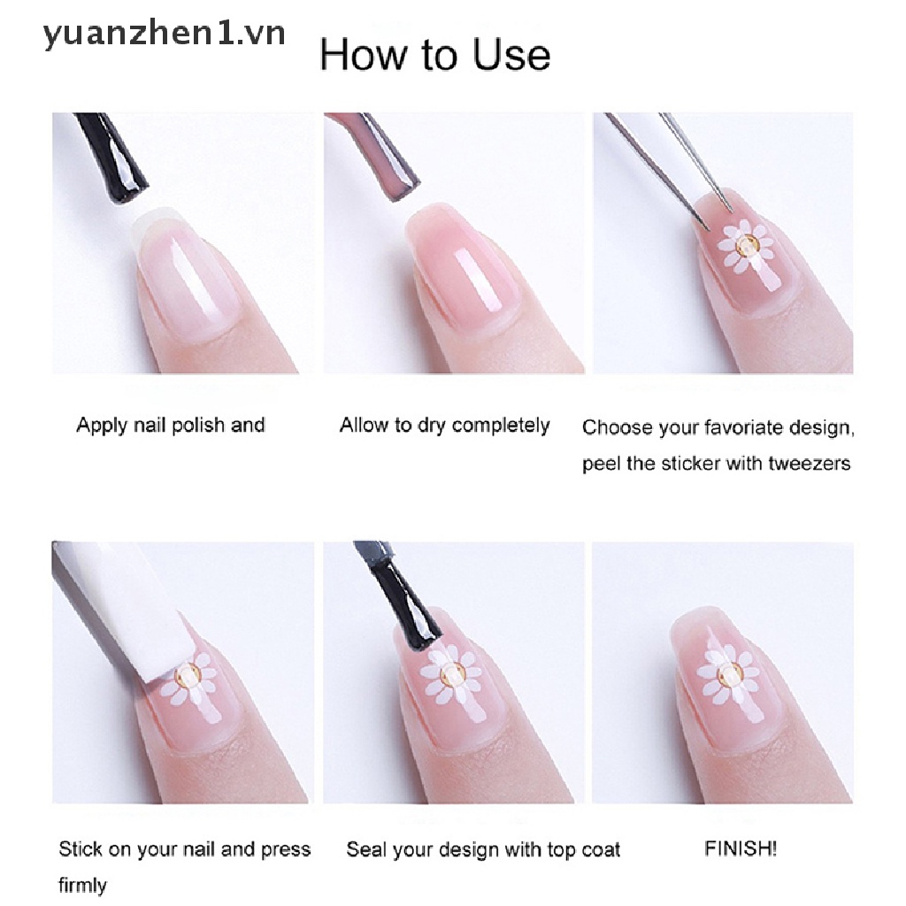 Miếng Dán Trang Trí Móng Tay 5D Hình Thỏ Đáng Yêu