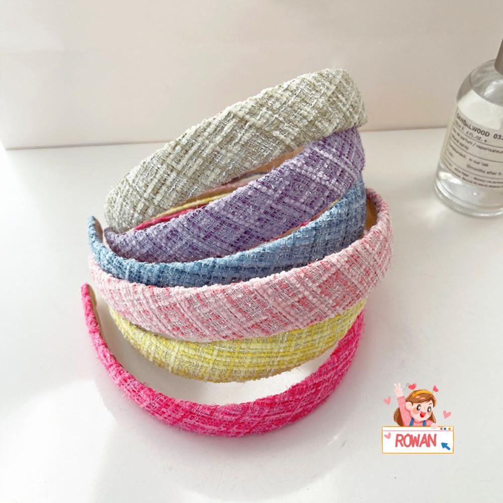 Băng Đô Cài Tóc Vải Họa Tiết Sọc Caro Ngọt Ngào Thời Trang Mùa Xuân Cho Nữ