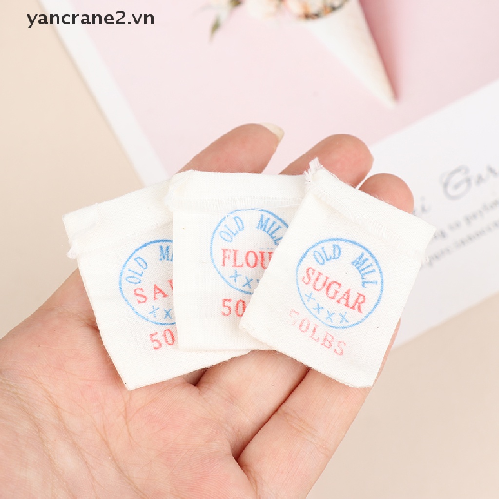 Bộ 3 Túi Rỗng Đựng Đường / Muối Bột 1: 12 Đồ Chơi Búp Bê Thu Nhỏ {yancrane2.vn}