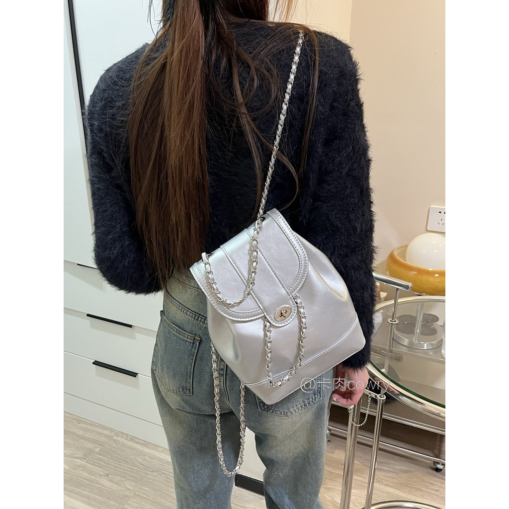 Túi Xách Đeo Vai Màu Đen / Vàng Phong Cách Hàn Quốc Thời Trang Cho Nữ