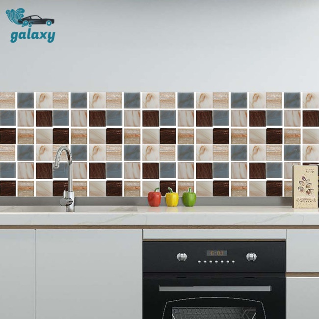 Galaxy Bộ 6 Tấm Dán Tường Bằng PVC Chống Thấm Nước / Dầu Mỡ Tiện Dụng Cho Nhà Bếp