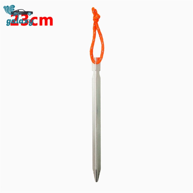 Cọc Giăng Lều Hình Chữ V Ba Mặt Bằng Hợp Kim Nhôm Siêu Nhẹ 23cm (Có Dây Buộc)