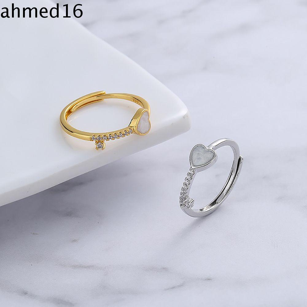 Nhẫn Hình Trái Tim Dễ Thương Đơn Giản|Nhẫn Đồng Thiết Kế Hở Độc Đáo Thời Trang Cá Tính Cho Nữ