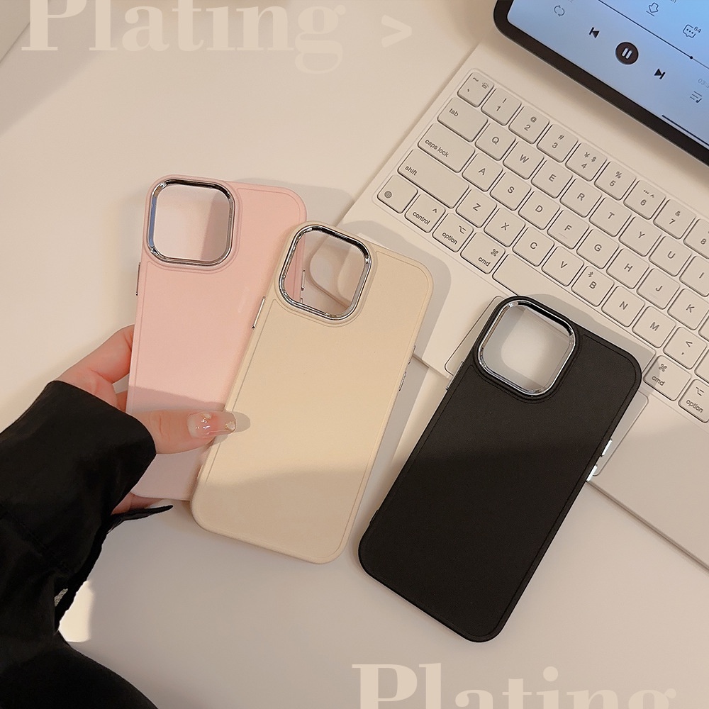 Ốp lưng Điện Thoại Silicone Mềm Mạ Điện Màu Trơn Cho ốp lưng Iphone 14 13 12 11 14 pro max/7plus/8plus/xs/xr/xsmax | BigBuy360 - bigbuy360.vn