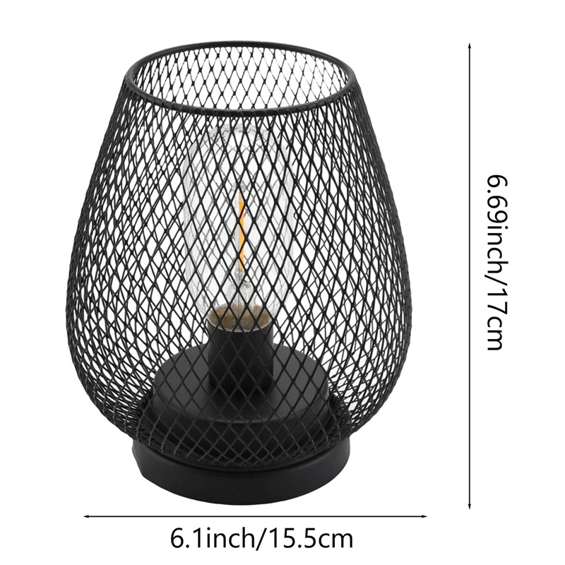 Đèn Lồng Bằng Kim Loại Không Dây Với Bóng Đèn LED Sử Dụng Pin Để Trang Trí Vườn (Hình Quả Trứng)