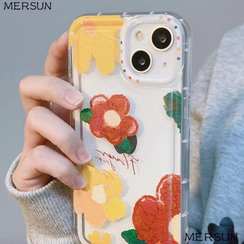 ✅Ốp Điện Thoại Trong Suốt Họa Tiết Tranh Sơn Dầu 12 Màu Đẹp Mắt Cho iPhone1314Pro / xr8 11 UB3G