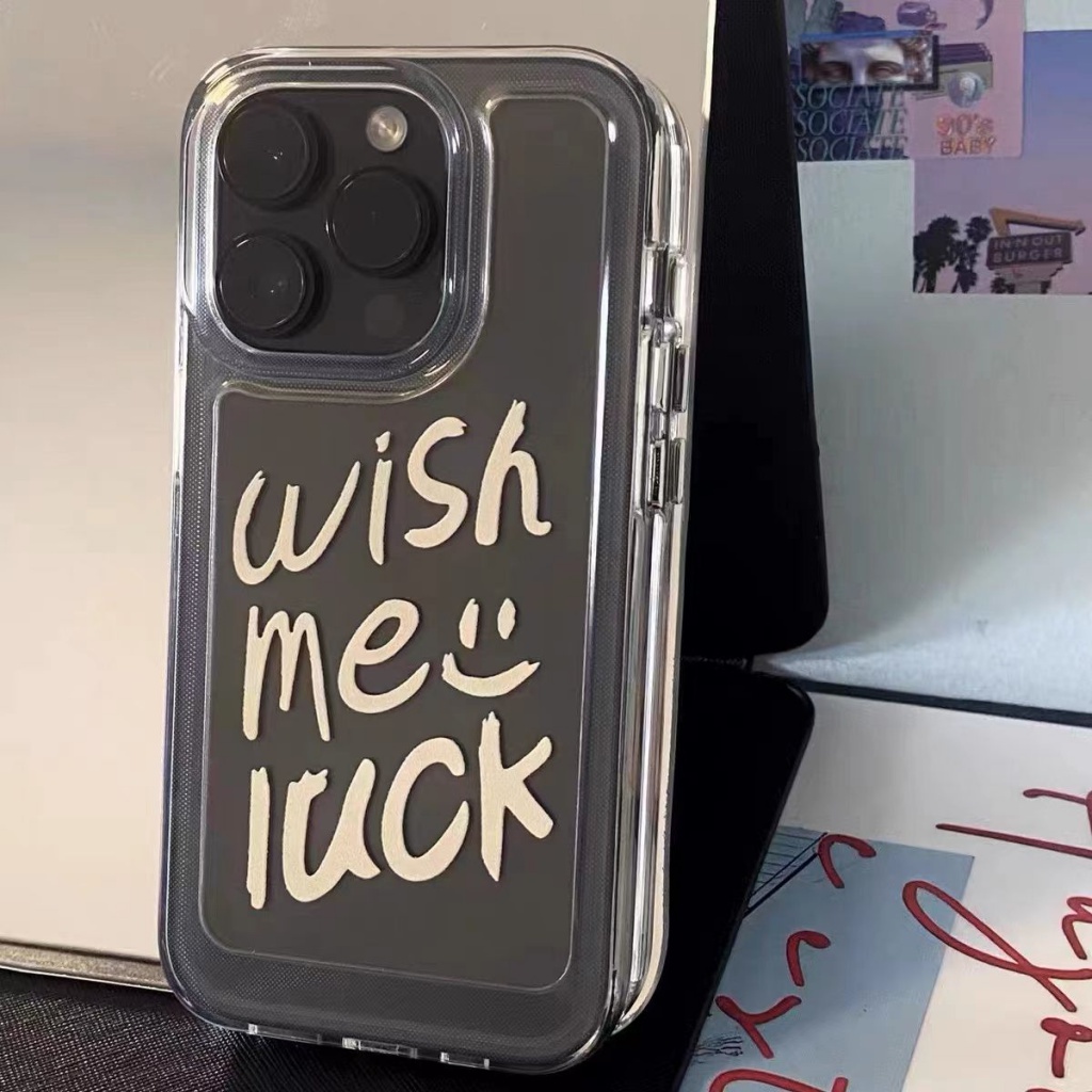 ✅Ốp Điện Thoại Mềm Trong Suốt Chống Sốc In Chữ Tiếng Anh Màu Trắng Cho iphone14pro7P xr12 13xs 11