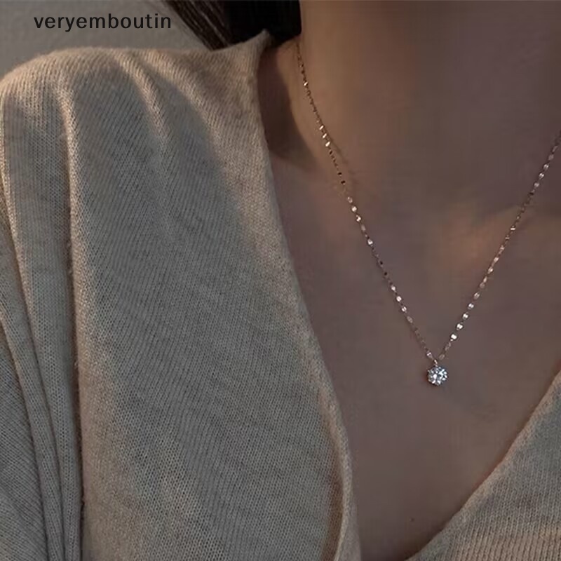 Vòng cổ Đính Đá Zircon Đơn Giản Thời Trang Dành Cho Nữ
