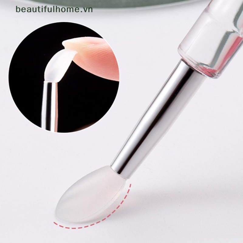 Cọ Tô Son Môi Bằng Silicone Kèm Nắp Đậy Chống Bụi