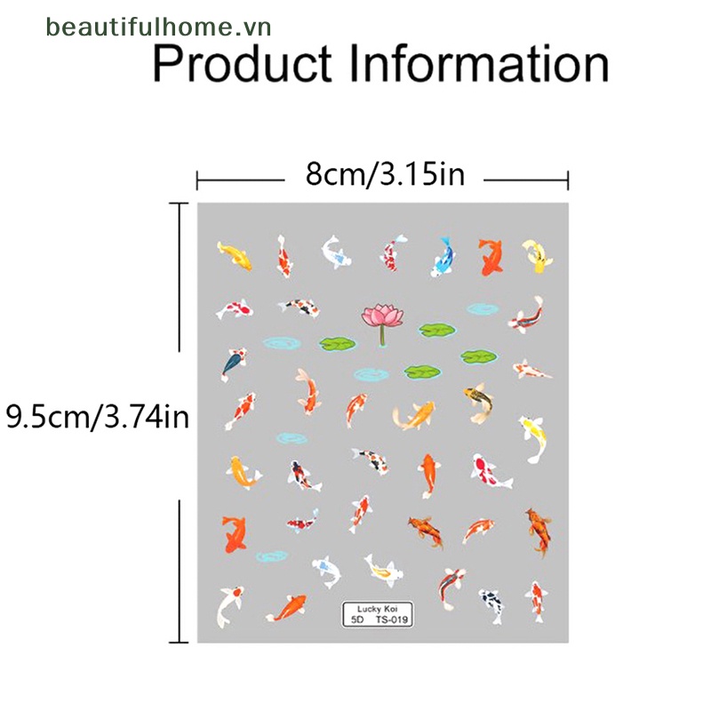 Miếng Dán Trang Trí Móng Tay 5D Hình Hoa Trái Tim Cho Nữ