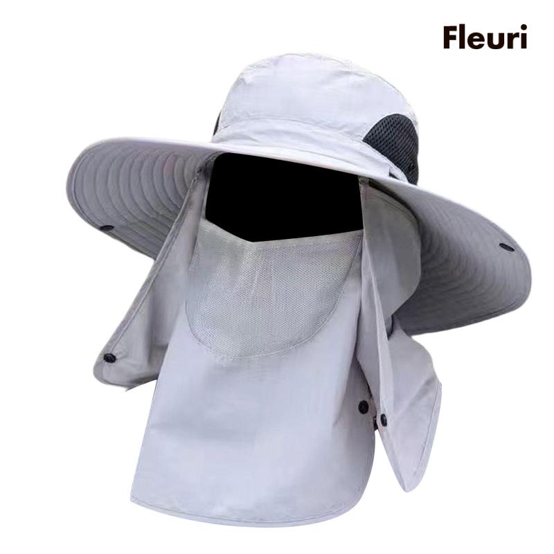Mũ Câu Cá / Đi Biển Có Tấm Che Cổ Có Thể Tháo Rời Unisex