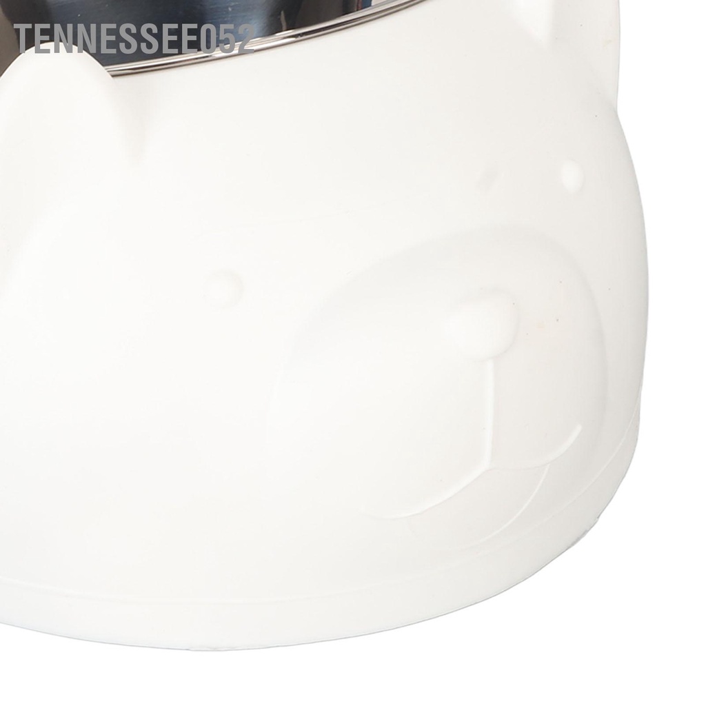 Tennessee052 Bát ăn cho mèo bằng thép không gỉ 304 Dung tích 200ml thú cưng có độ nghiêng cao chó Trắng