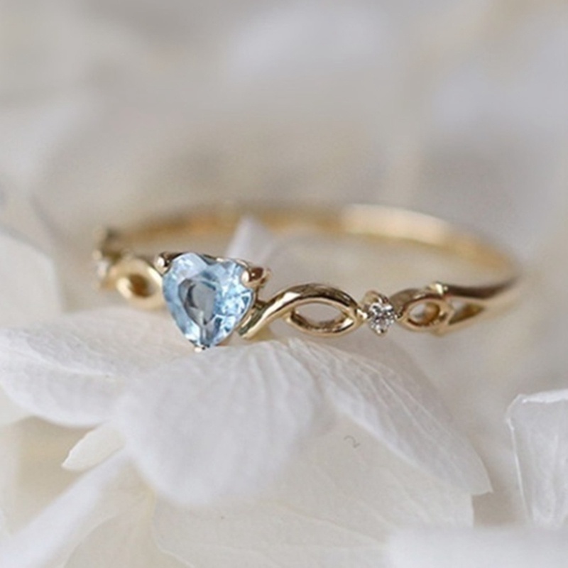 Nhẫn Đính Đá Zircon Hình Trái Tim Đơn Giản Thời Trang Hàn Quốc Cho Nữ