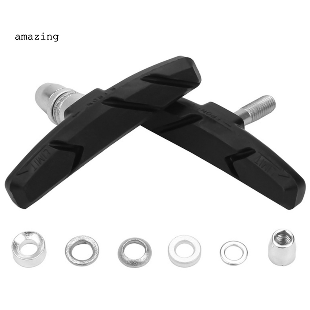 1 Cặp Má Phanh Xe Đạp Leo Núi Hình Chữ V Bằng Cao Su Bền