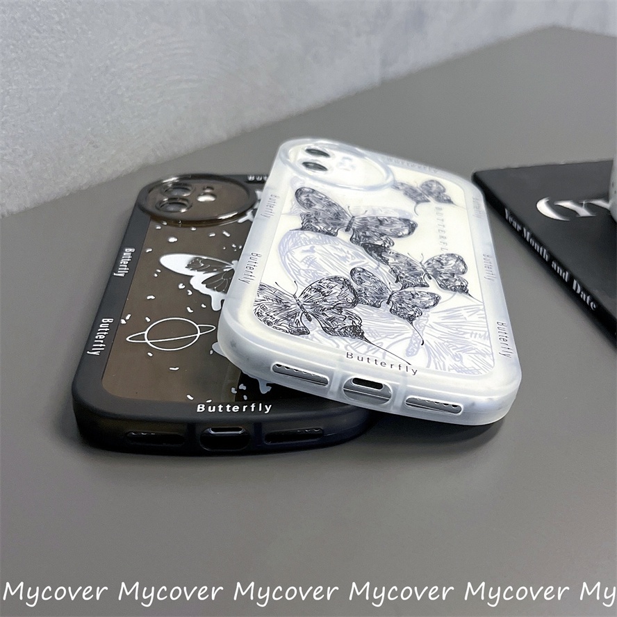 Ốp Điện Thoại Silicon Mềm Họa Tiết Bươm Bướm Cho iPhone 14 13 12 11 Pro Max X XR Xs Max 6 7 8 Plus