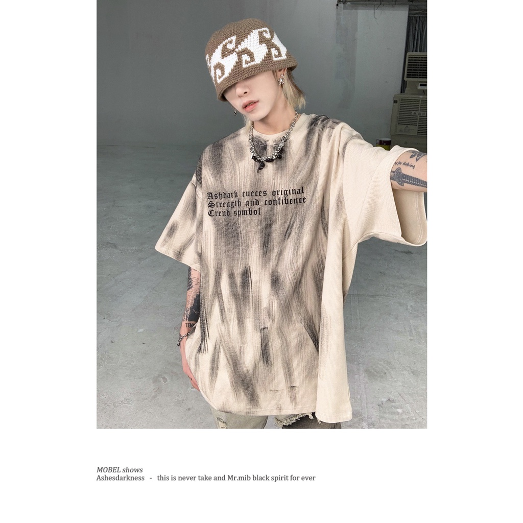 Áo Thun In Chữ Mr.. Mrs Trẻ Trung Hợp Thời Trang Cho Nam Áo Thun Đen Tay Ngắn Dáng Rộng In Chữ Graffiti Thời Trang