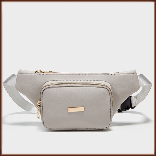 Túi Đeo Hông Bằng Da Nhân Tạo Màu Trơn Đa Năng Thời Trang Cho Nữ