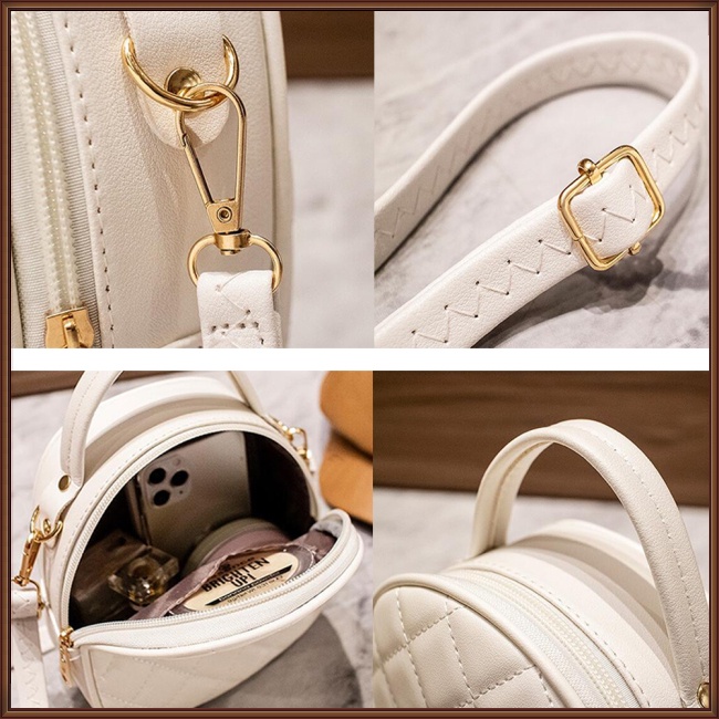 Túi Đeo Chéo Mini Bằng Da Pu Kèm Dây Đeo Sợi Xích Thời Trang Cho Nữ