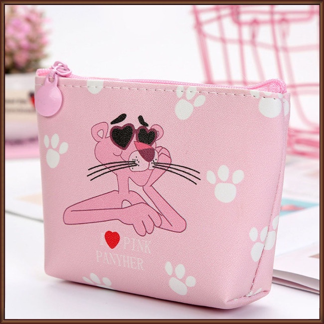 Ví Đựng Tiền Xu Có Khóa Kéo Họa Tiết Hoạt Hình Dễ Thương Cho Nữ