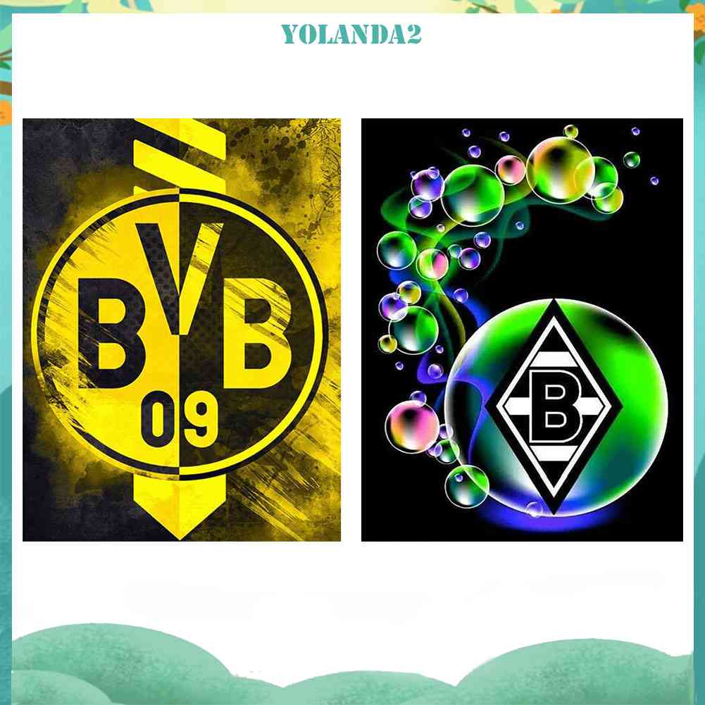 Bộ Tranh Đính Đá 5D Toàn Diện Họa Tiết Logo Độc Đáo DIY Dùng Trang Trí Nhà Cửa