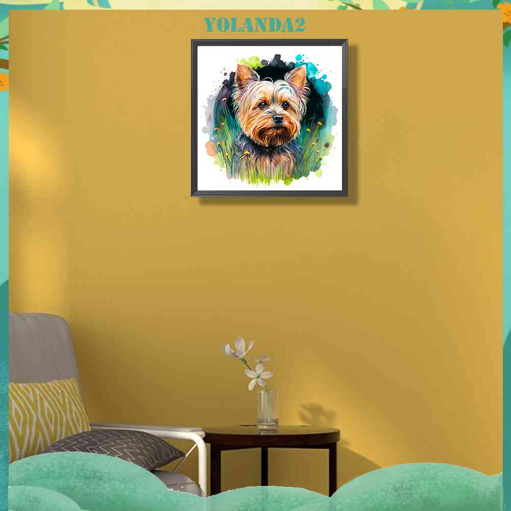 Tranh Đính Đá Kim Cương Toàn Bộ 5D DIY Hình Vẽ Chó Trang Trí Nhà Cửa