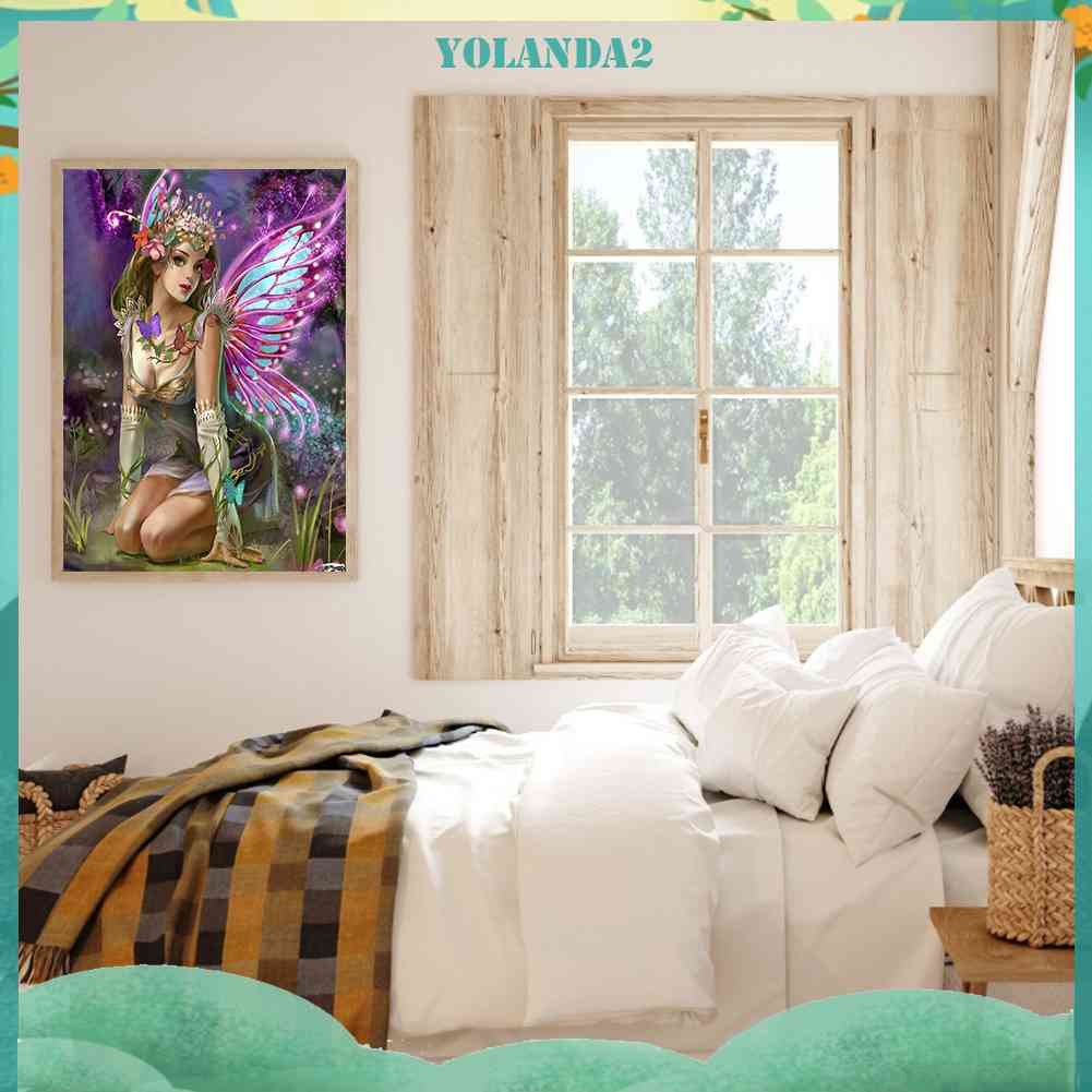 Bộ Tranh Đính Đá 5D Họa Tiết Bươm Bướm Độc Đáo DIY Dùng Trang Trí Nhà Cửa