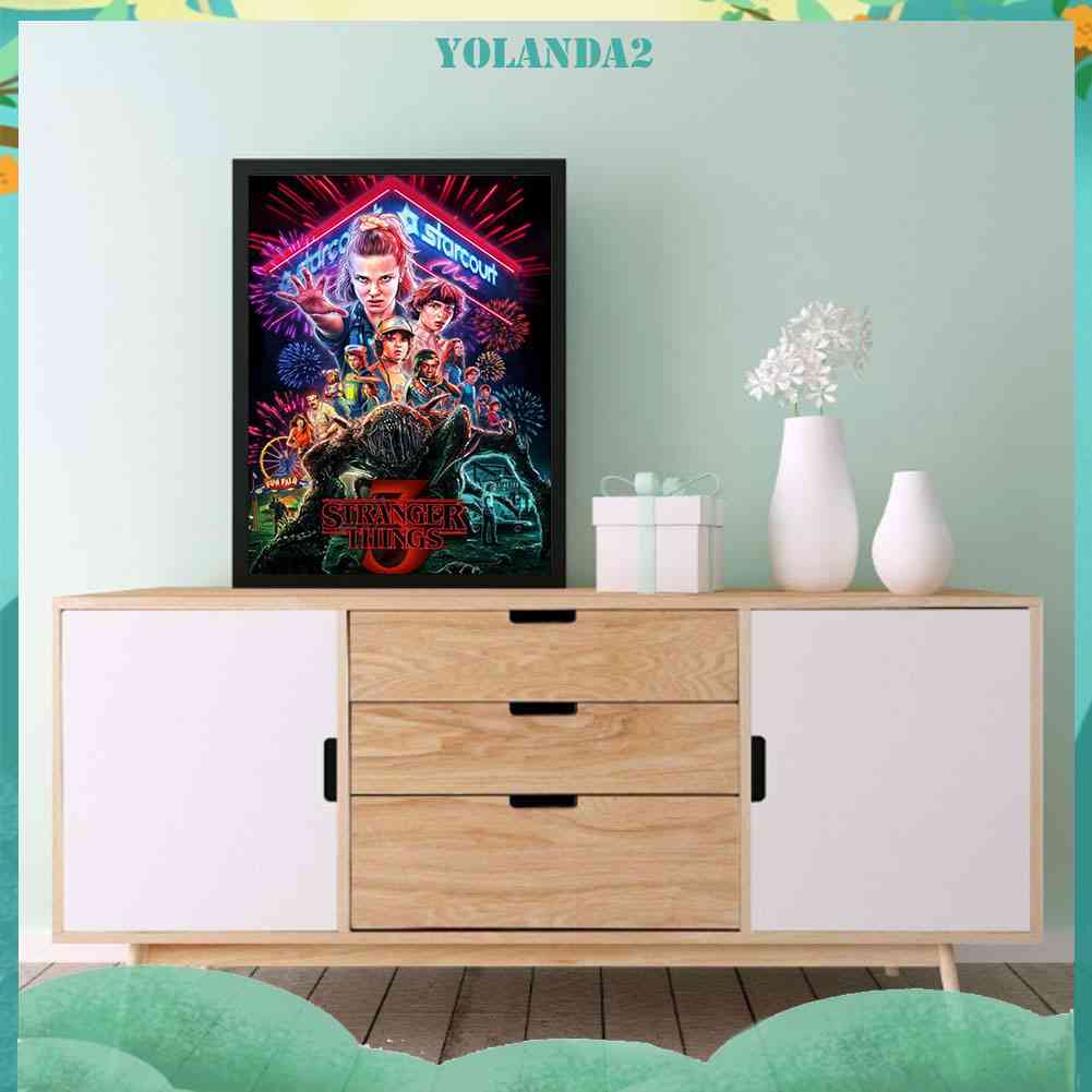 Tranh Đính Đá Kim Cương Toàn Bộ Tròn In Hình Phim Stranger Things