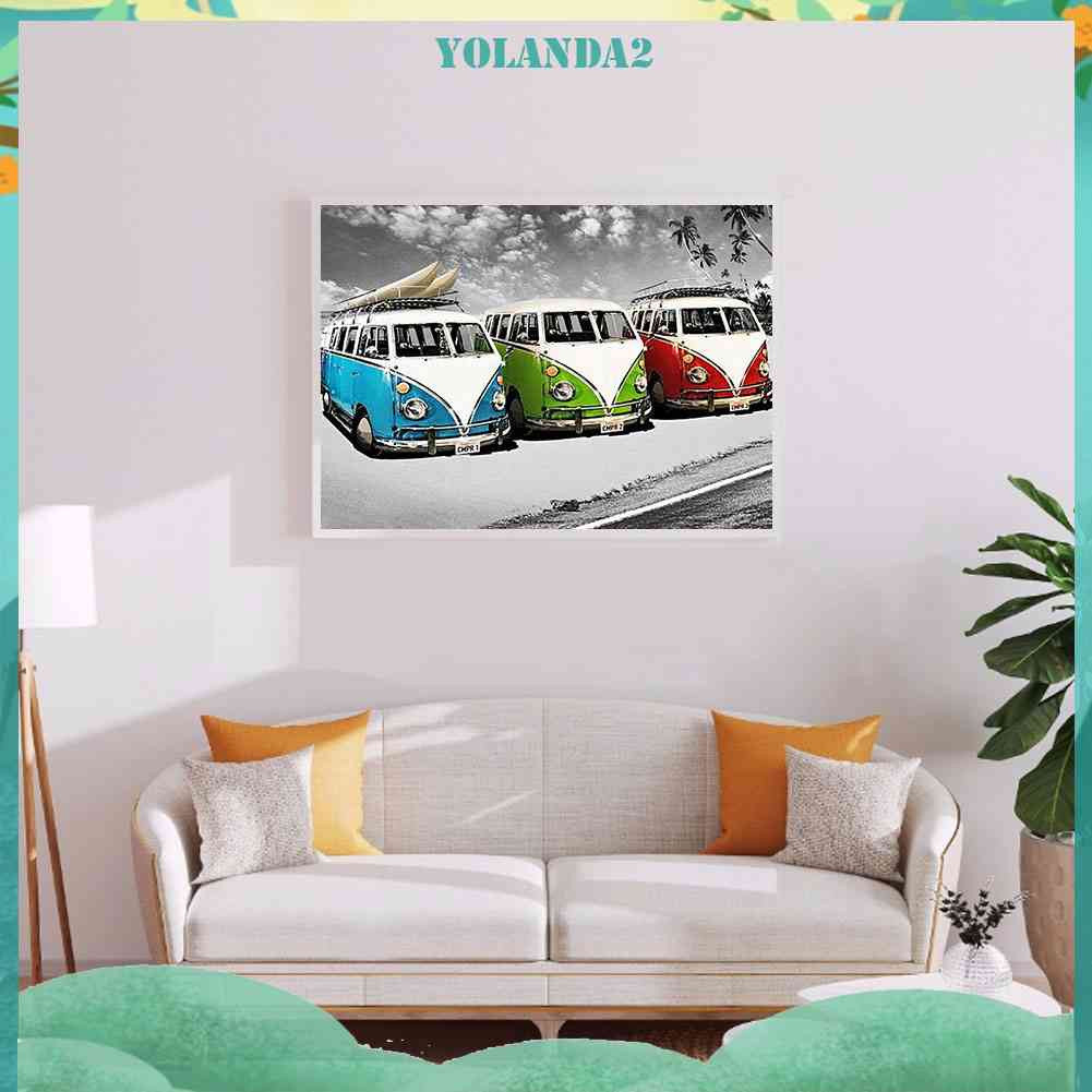 Tranh Đính Đá Kim Cương Toàn Bộ 5D DIY Hình Vẽ Bãi Biển