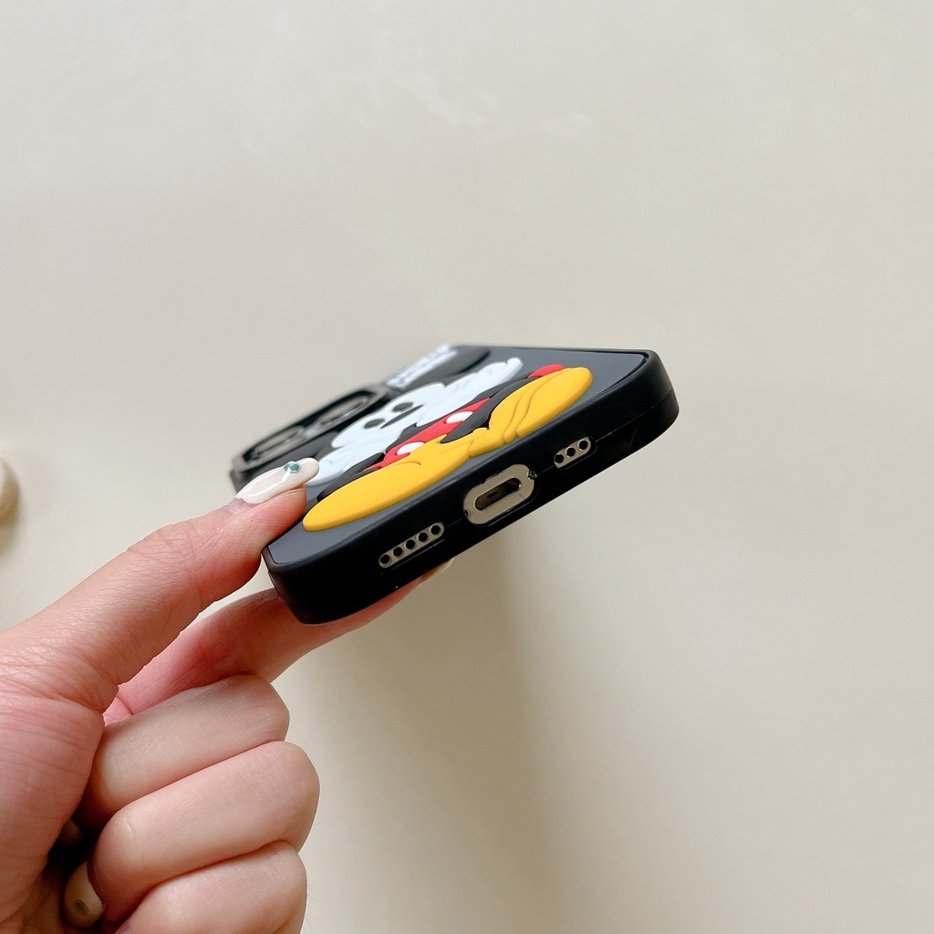 Ốp Điện Thoại Silicon Hình Chuột Mickey Disney 3D Cho iPhone 15 14 13 12 11 Pro Max Plus 7 8 SE X XS XR
