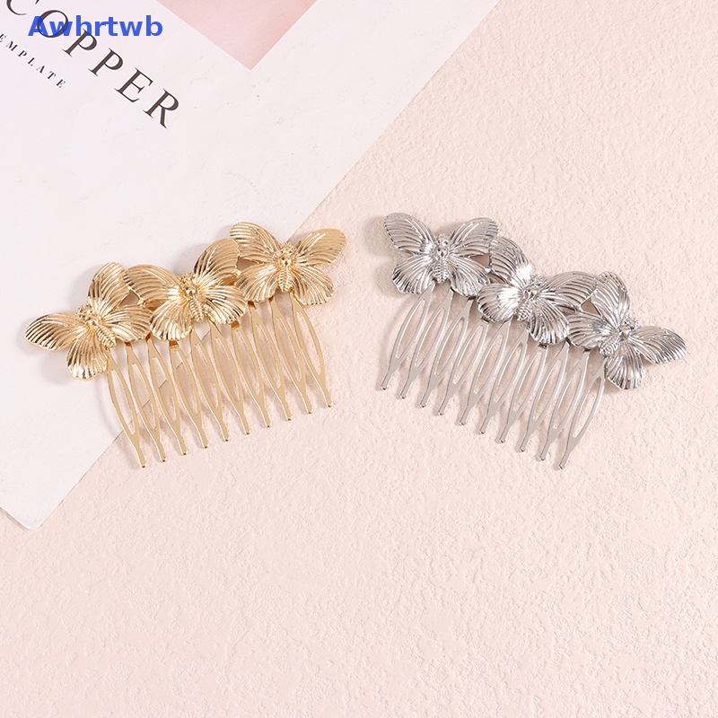 Trâm Cài Tóc Kim Loại Hình Bướm Phong Cách Vintage Thanh Lịch Cho Nữ Mới