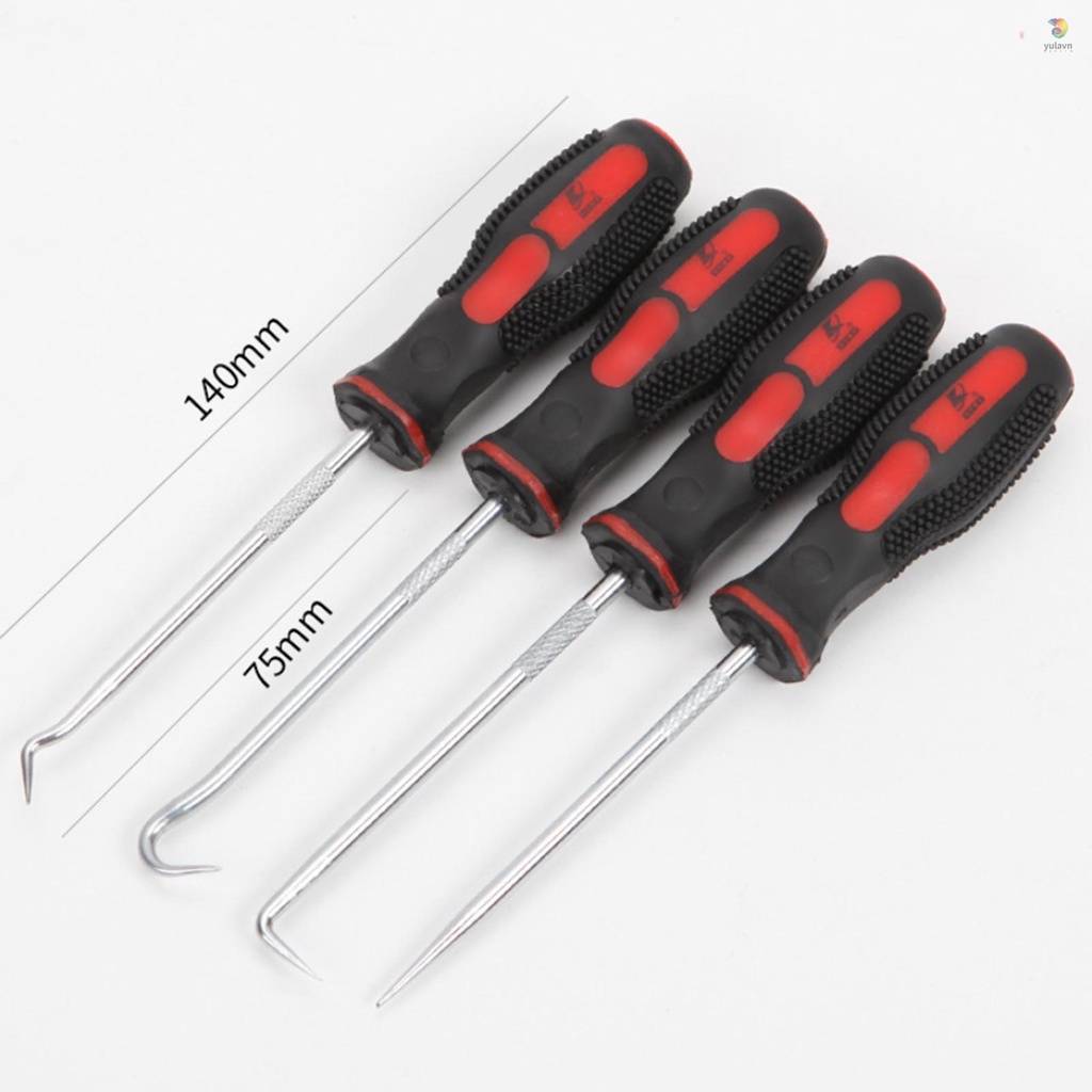 Set 4 Móc Chữ O Bằng Cao Su Kim Loại Chuyên Dụng Tháo Gỡ Ốc Vít Xe Hơi