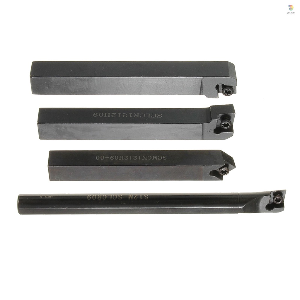 Bộ 4 Thanh Trục Giá Đỡ S12MSCLCR09 + SCLCR1212H09 + SCLCL1212H09 + SCMCN1212H09 12MM + 10 Miếng Chèn Và 4 Chìa Vặn Đai Ốc