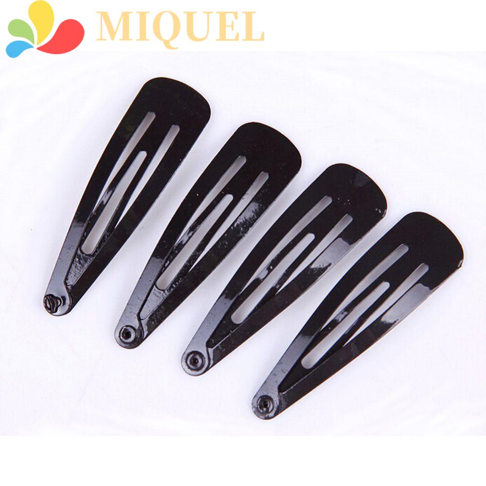 Kẹp Tóc Kim Loại Màu Đen Trơn Hình Giọt Nước Dễ Thương Cho Bé Gái