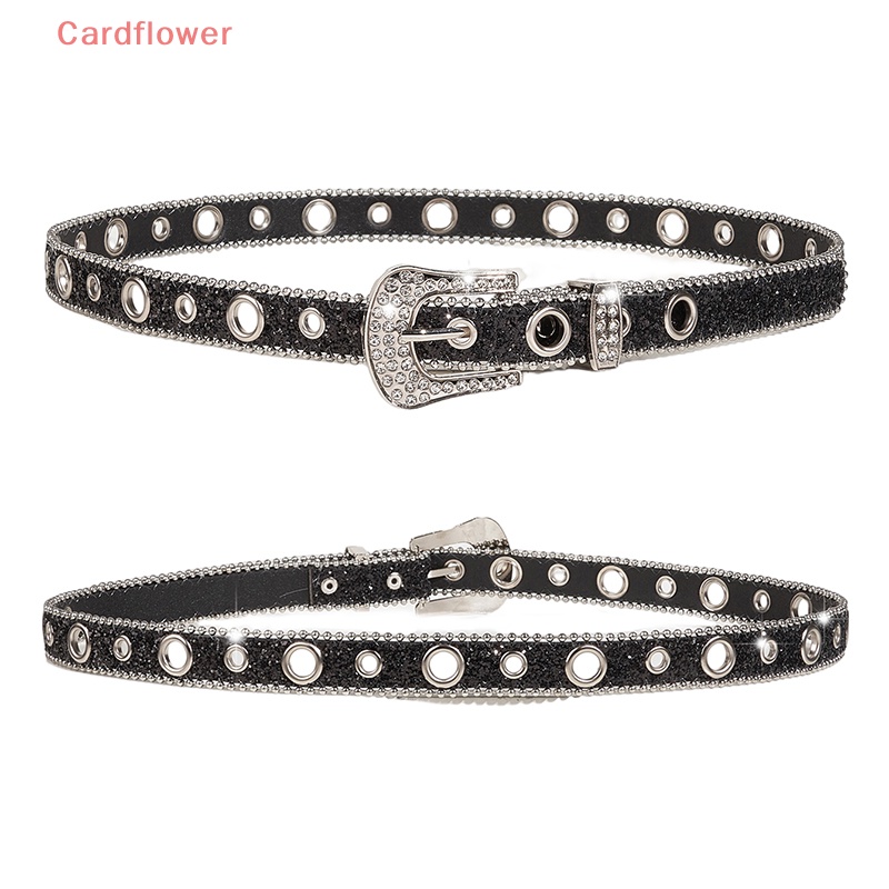 Thắt Lưng Da PU Đính Đá Phong Cách Cao Bồi Phương Tây Y2K Cho Nam Và Nữ Mới