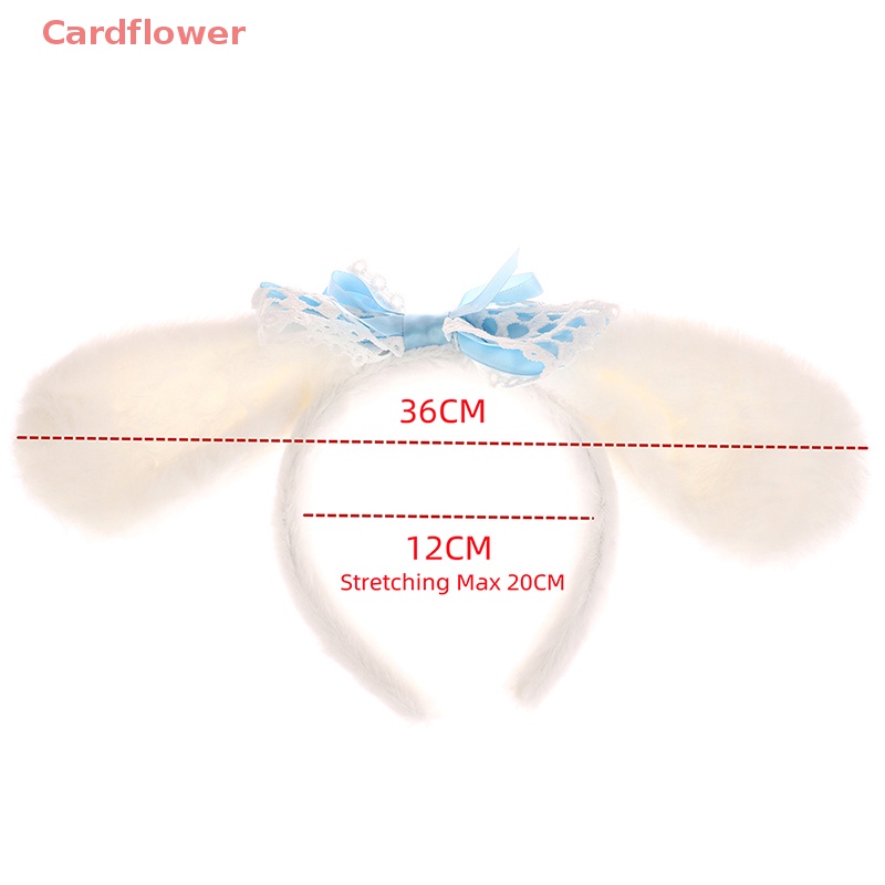< Cardflower > Băng Đô Cài Tóc Tai Cún Hoạt Hình Bằng Lông Nhung Dễ Thương Làm Quà Tặng Mới Gui Có Tai To