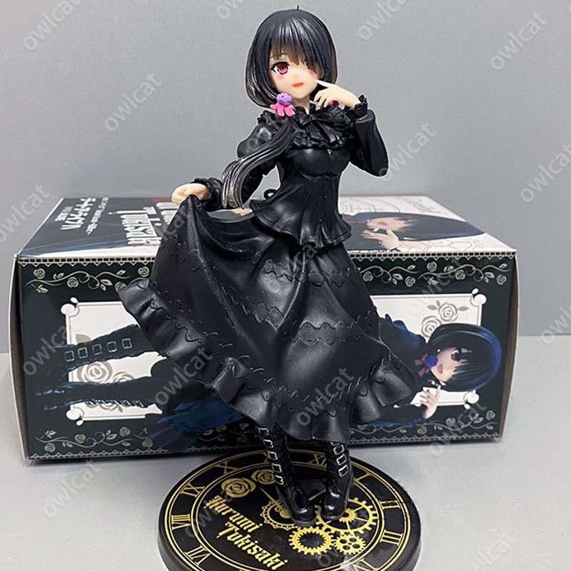 Mô Hình Nhân Vật Date A Live Tokisaki Kurumi  19cm Size Lolita Black Dress Nightmare S-Class Spirit Light Novel Figure PVC Packed in Box Model