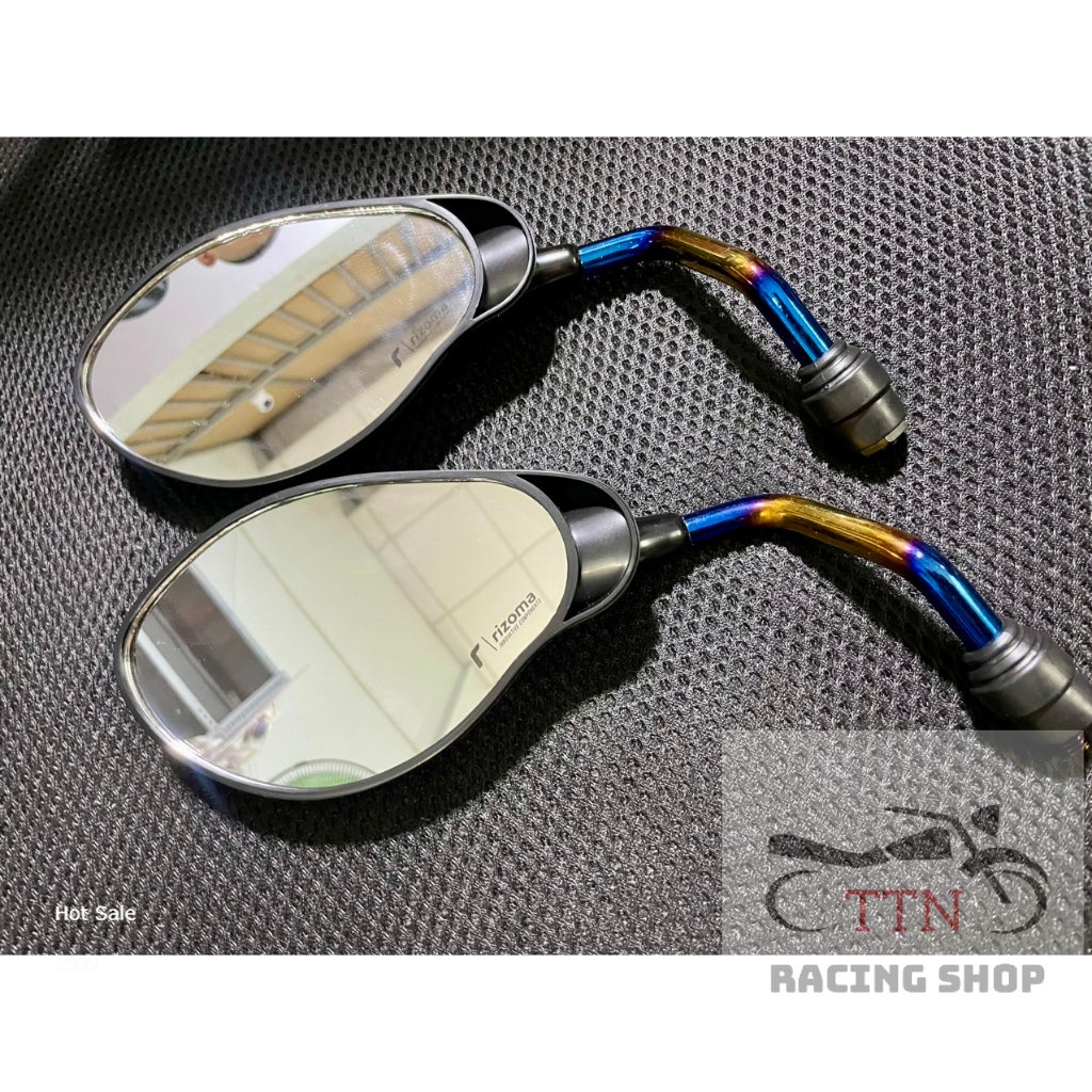 Kính kiểu YAZ chân Xi 7 màu Titan KINGDRAG gắn mọi loại xe máy Exciter Sirius Winner Sonic Wave Dreem Gương chiếu hậu