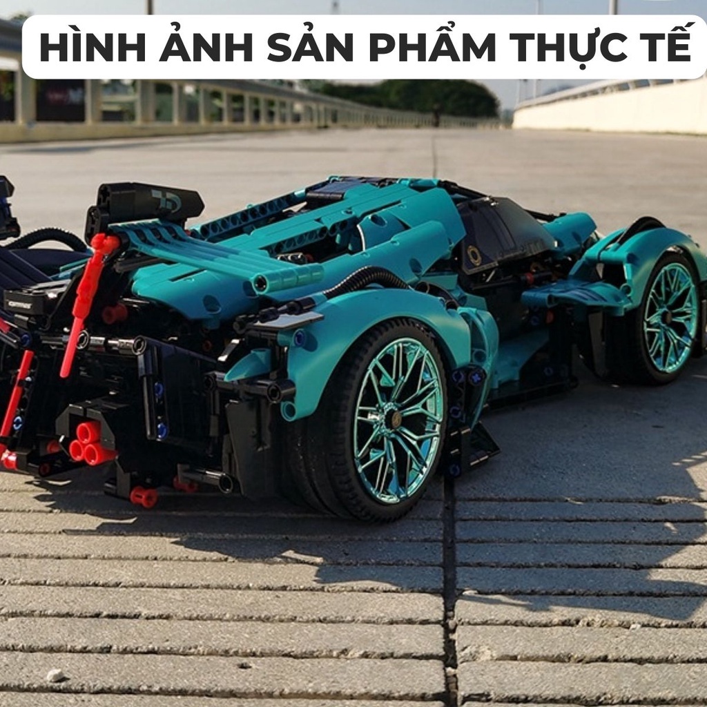 Mô hình lắp ráp technic siêu xe cực chất Lamborghini V12 Blue GT Concept  tỉ lệ mô hình 1:14 1148 PCS