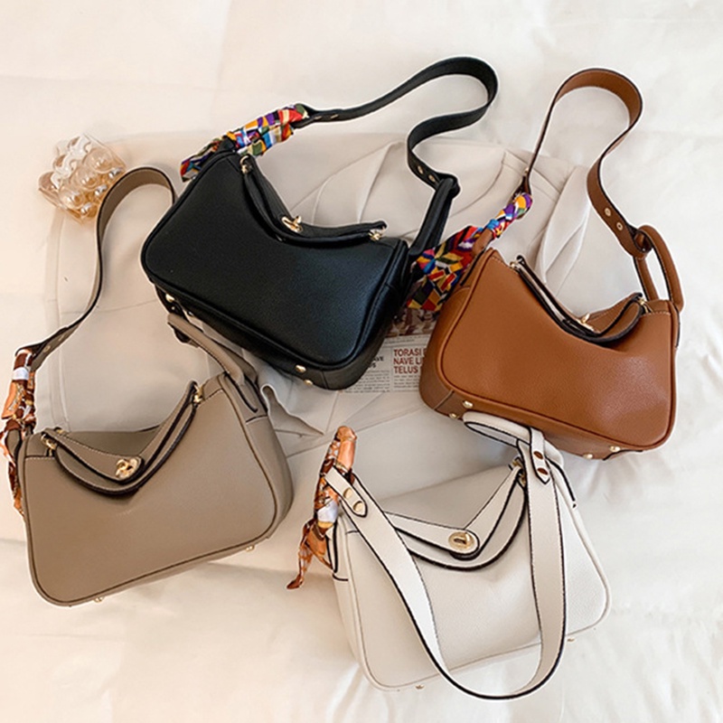 Ielgy Túi Xách Một Bên Vai Họa Tiết Vỏ Quả Vải Phong Cách retro Dành Cho Nữ