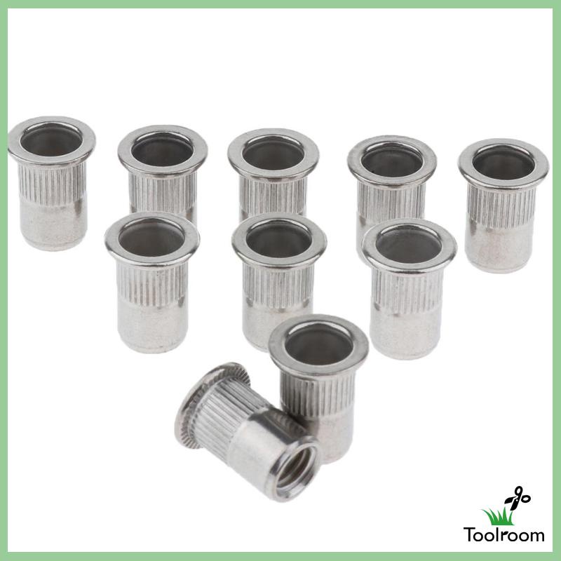 Set 10 Đai Ốc Đinh Tán Bằng Thép Không Gỉ M4 Tiện Dụng