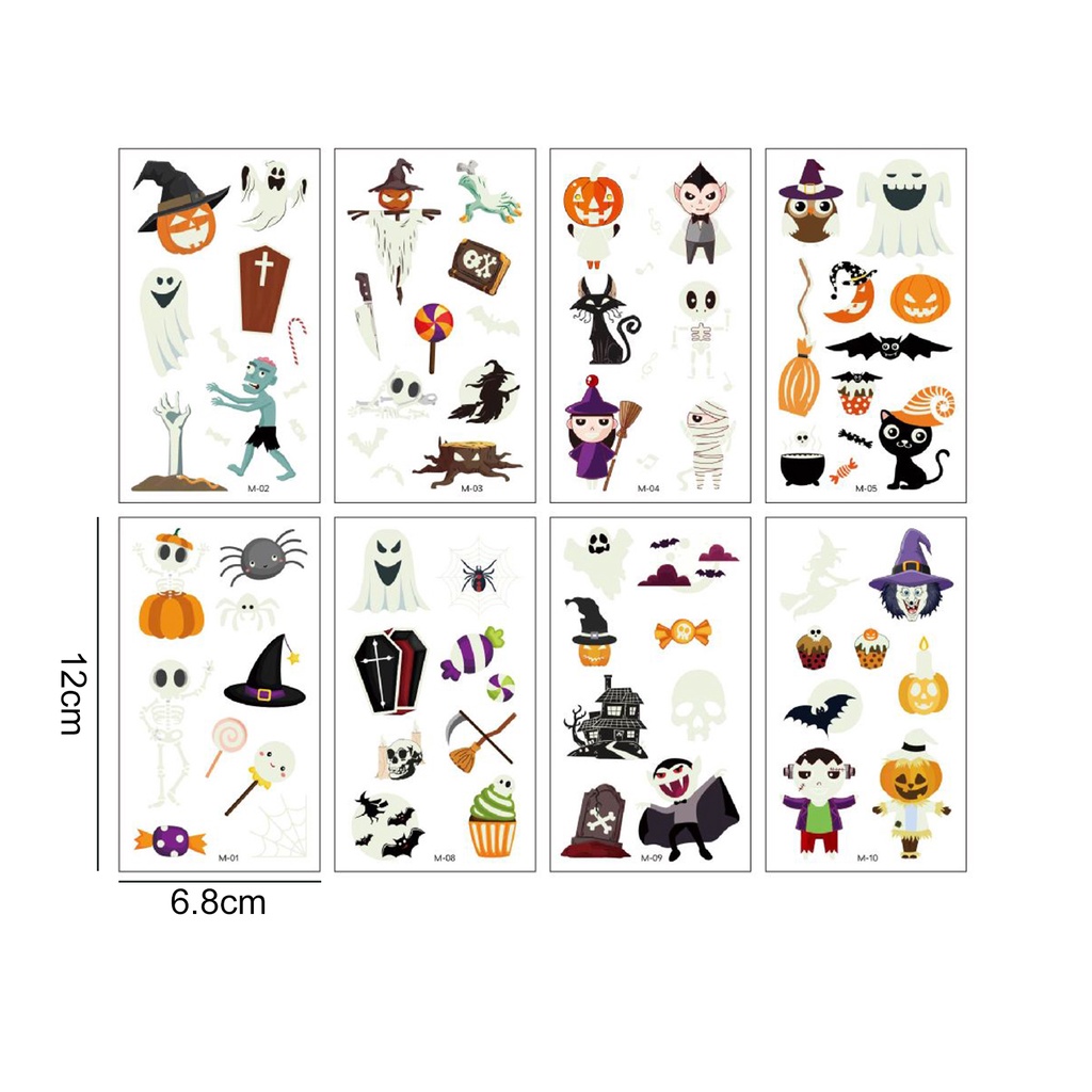 Set 10 Miếng Dán Hình Xăm Chống Nước Chống Mồ Hôi Chống Rơi Dễ Sử Dụng Cho Trẻ Em DIY
