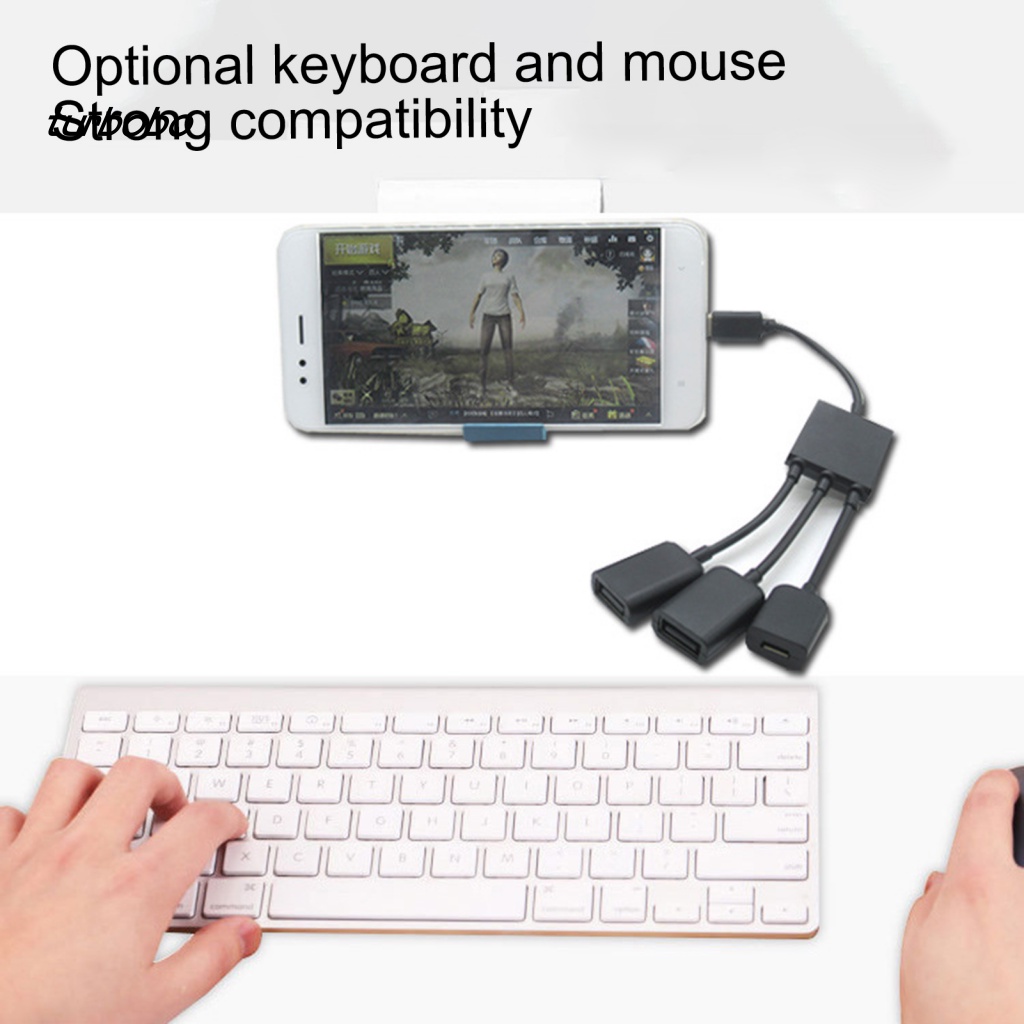 Bộ Chuyển Đổi USB OTG 3 Trong 1 Gọn Nhẹ 3 Trong 1 Cho Xe Hơi