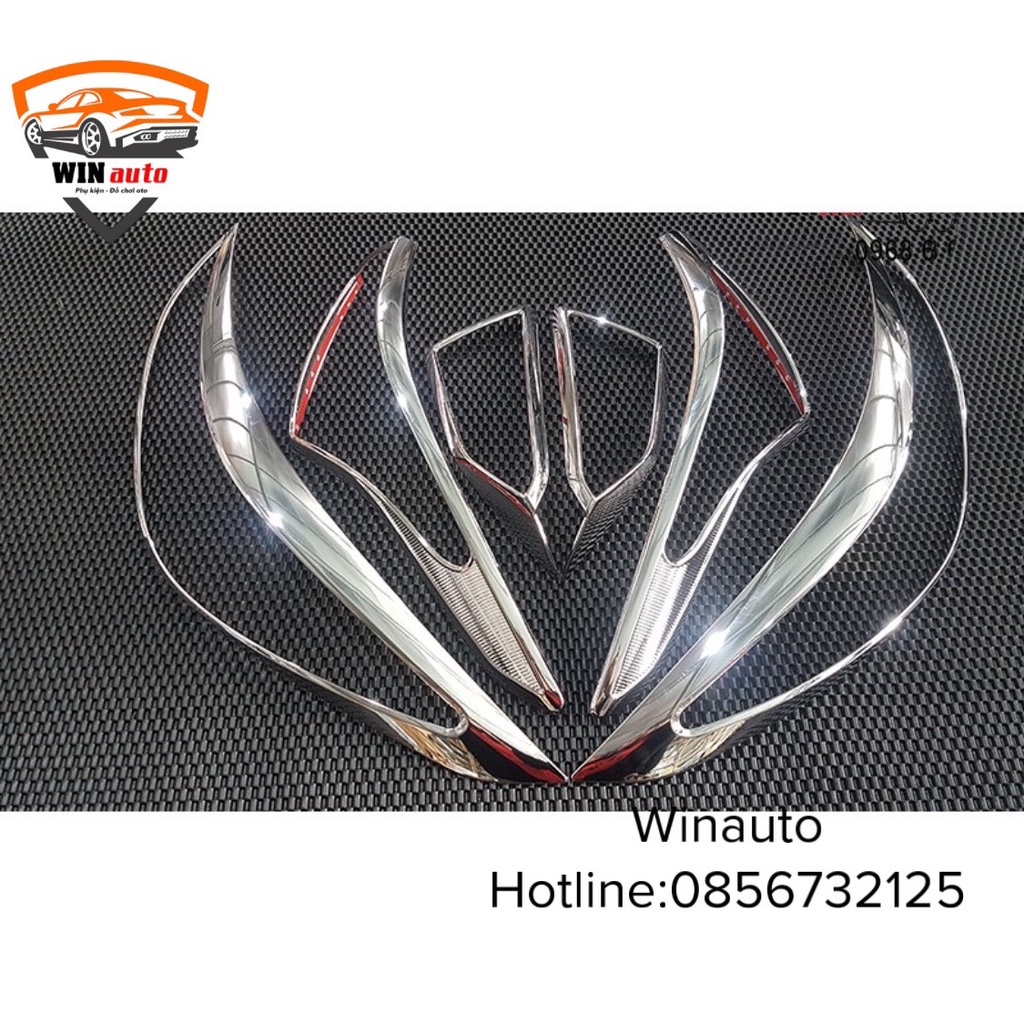 Ốp viền đèn pha, hậu xe Hyundai Accent 2018- 2019- 2020- 2021- 2022 mạ crom cao cấp