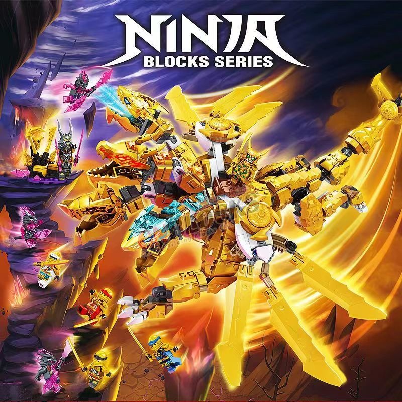 Đồ Chơi Lắp Ráp Mô Hình Nhân Vật Ninja Lloyd 'S Golden Dragon 9 MOC 71774