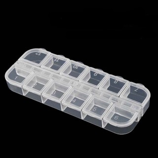 Hộp Đựng Trang Sức Mini 12 Ngăn Trong Suốt Có Nắp Đậy Tiện Lợi
